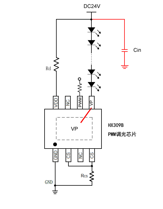 低壓線性PWM調(diào)光驅(qū)動HX309B